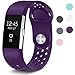 Maledan Replacement Sport Bands with Air Holes Compatible for Fitbit Charge 2, Plum, Small