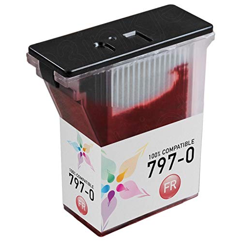 Brand new 797-0 797-M 797-Q Postage Meter red fluorescent ink for use in Pitney Bowes MailStation, K700, K7M0, MailStation 2 machines.