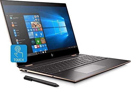 2019 HP Spectre X360 2-in-1 Laptop, 15.6" 4K Ultra HD Touch Display, Intel Core i7-8565U, 16GB Ram, 512GB SSD, Nvidia GeForce MX150, Windows 10, Dark Ash (Renewed)