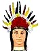 Rhode Island Novelty Amecan Indian Dress Up Headdress Costume Accessoes for Kids 6-Piece Bundle