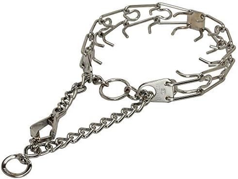 Herm Sprenger Chrome Plated Ultra Plus Prong Collar for Labrador with Swivel and Quick Release Snap Hook - 3 mm x 21 ⅗ inches
