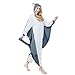 NEWCOSPLAY Unisex Adult Grey Flying Squirrel Pajamas Plush One Piece Costume Family Cosplay Onesie Homewear(Medium, Grey Flying Squirrel)