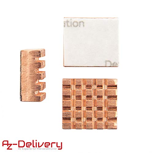 AZDelivery-Disipadores-pasivos-de-cobre-Set-de-3-para-Raspberry-Pi-3-con-eBook-incluido