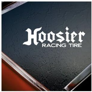 Hoosier Tire White Color Helmet Laptop Vinyl Notebook Car Die Cut Wall Decoration Car Home Decor Wall Art Adhesive Vinyl Art Decor Bike Window Auto Decal Sticker