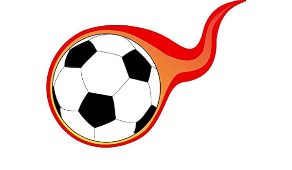 flaming soccer ball