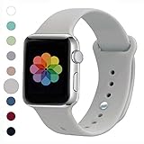 UPOLS Compatible with Apple Watch Band 38mm 42mm 40mm 44mm Sport Band, Silicone Sport