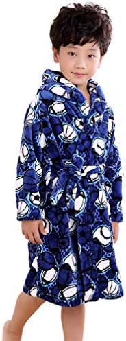 Boys Girls' Hooded Toddler Robe Plush Soft Fleece Printed Hooded Beach Cover Up Pool Wrap