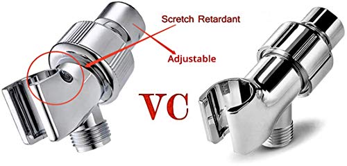 NANASO Shower Head Holder, Shower Arm Holder For Hand Held Showerheads with Brass Pivot Ball Adjustable Shower Arm Bracket, Universal Shower Arm Mount, Polished Chrome