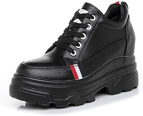 Amazon Goldflame Jp 厚底 スニーカー レディース レースアップ 黒 22 5cm ローカット インヒール シークレットシューズ 防水 滑り止め 身長アップ 通勤通学 ラウンドトゥ ウォーキングシューズ 散歩 ダイエット ジム スニーカー