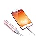 AGS™ Mini 2600mAh Lipstick-Sized Premium Aluminum Power Bank External USB Charger for iPhone, Samsung Galaxy, Android and Other Smart Devices (Pink)