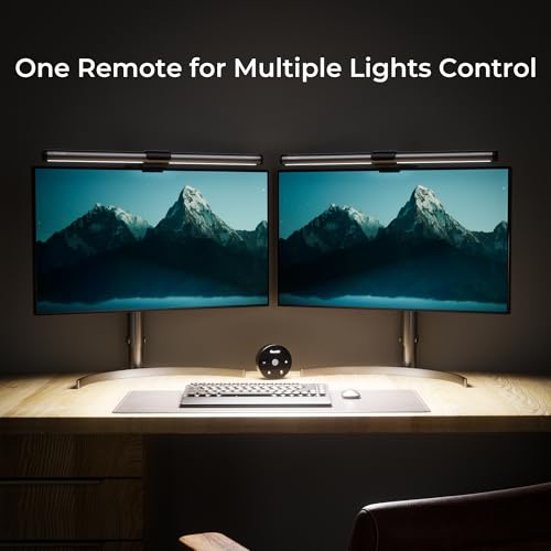 Quntis 40 cm PC Screen Lamp with Remote Control 76 LEDs, Suitable for Curved Screens, Adjustable Brightness and Temperature, Monitor Light Bar Anti-Blue Light Bar for Office Reading Gaming