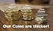 BEBODA 64 Metal Pirate Zinc Coins Treasure Large Shiny 25mm Replica Doubloon Toys for Pirate Party Game Decoration Token Supplies by Well Pack Box