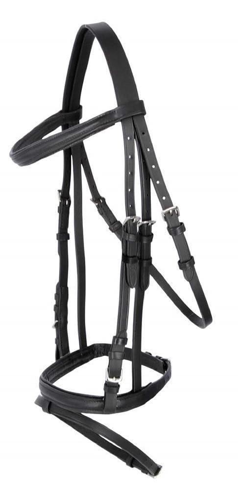 Kerbl Snaffle Bridle Standard Leather for Shetty, schwarz, 321713