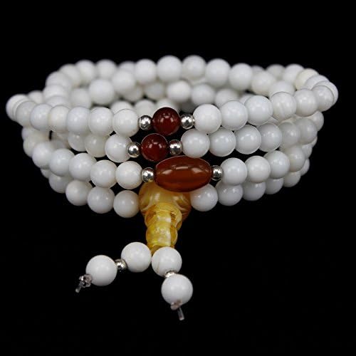 GUOXITANG Brand Women's Fashion 108 6*6 mm Natural Tridacnidae Wrap Bracelet Necklace Matching Clothes With Honey Amber Accessories