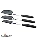 ERNITERTY Makimy Premium Silicone Spatula Set -3-Piece Ergonomic Design Heat-Resistant Silicone Utensils Spatulas Set + Bonus 50 Tin Meal Muffin Recipes