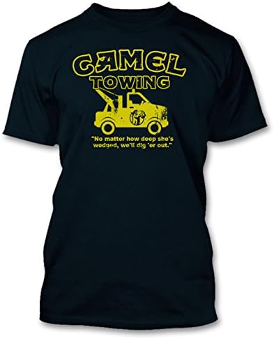 New Mens Frosty Tees Camel Towing Service Funny Regular T-Shirt Tee Navy Blue Xl