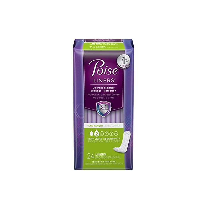 Poise Very LGT LNG Pntlnr Size 24ct Poise Very Light Long Pantiliner 24ct