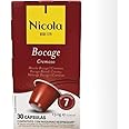 Nicola Cafes 30 Coffee Capsules Compatible For Nespresso Bocage/Creamy Family Pack ( 30capsules x 5g ) 150G - Medium roasted blend with a touch of the intensity and body Robusta coffees.
