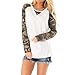 Amlaiworld Women Casual Camouflage Blouse Round Neck Long Sleeve Splice Shirts Loose Top Pullover Tunic Shirtthumb 1