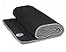 Youphoria 24-Inch-by-72-Inch Microfiber Yoga Towel, Black Towel/Gray Stitchingthumb 1