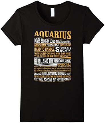 Women's I Am An Aquarius Funny T Shirt Large Black