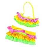 MonkeyJack Rainbow Swimsuit Swimwear Outfit Clothes for 18'' American Girl My Life Journey Dolls Accessories