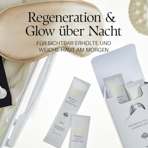 d'alba Italienisches White Truffle Waterfull Vegan Sleeping Pack 12 Stück, nicht abwaschbare Nachtserummaske