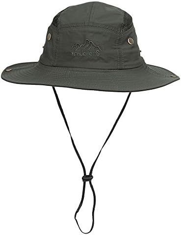Vadventure Summer Mens and Womens Safari Hat Wide Brim Waterproof Fishing Caps Sun Protection Boonie Hats for Hunting Hiking Camping and Travelling