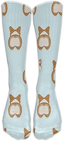 HUE Funny Corgi Butt Men Women Novelty Long Socks Cotton Socks Multicolored Pattern Stockings
