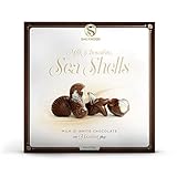 European Milk & White Chocolate Sea Shells With A Luxerous Hazelnut Filling, In A Beautiful Gift Box (250g)