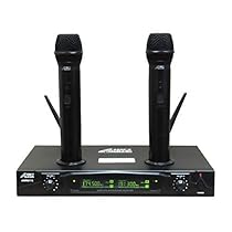 Audio 2000s AWM6113 Dual Channel Rechargeable VHF Wireless Microphone System
