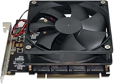 NFHK 4X NVME M.2 AHCI to PCIe 3.0 x16 RAID Card with Fan