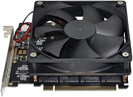 NFHK 4X NVME M.2 AHCI to PCIe 3.0 x16 RAID Card with Fan