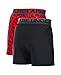 Under Armour Boys' Original Series Boxer Shorts 2-Pack, Black (001)/Red, Youth Medium