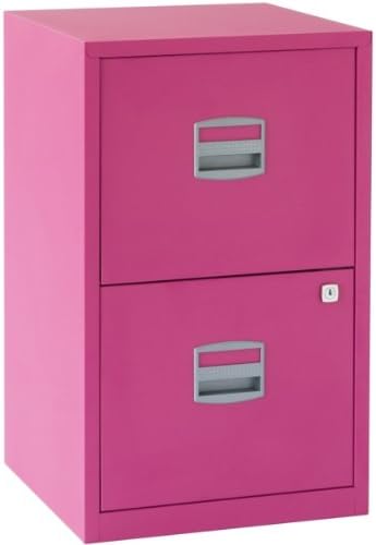 Bisley 2 Drawer Locking A4 Filing Cabinet Pfa2 Pink Amazon Co Uk Kitchen Home