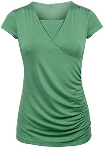 Muranba Maternity Nursing Solid Tops Double Layer Breastfeeding T-Shirt