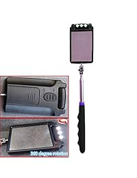 Junrbx   Espejo de inspección telescópico con iluminación LED, rotación flexible de 360 grados para visualización adicional