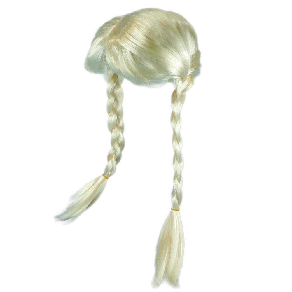 Photo 1 of NOVELTY GIANT WWW.NOVELTYGIANT.COM Blonde Inga Cowgirl Pigtails Halloween Costume Wig Small Yellow