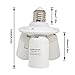 E27 Light Bulb Standard Base E26 1 in 3 Sockets Splitter 3 Ways Adapter e27 Socket Plastic Light Lamp Holder Base, Max Wattage 180W