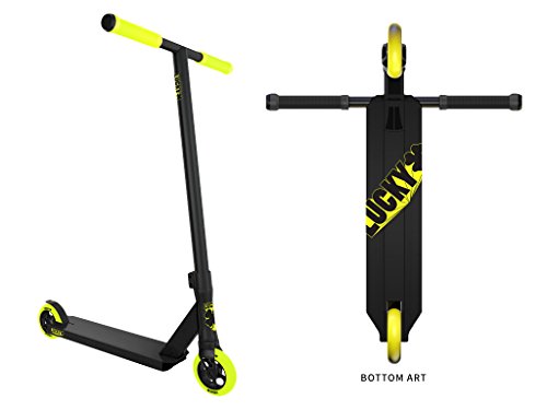 Lucky CREW Complete Pro Stunt Scooter, 2017 Black/Hi-liter