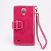 IZENGATE Samsung Galaxy S4 Active I9295 Elegant Floral Skin Premium PU Leather Wallet Flip Case Cover Folio Stand (Deep Rose Pink)