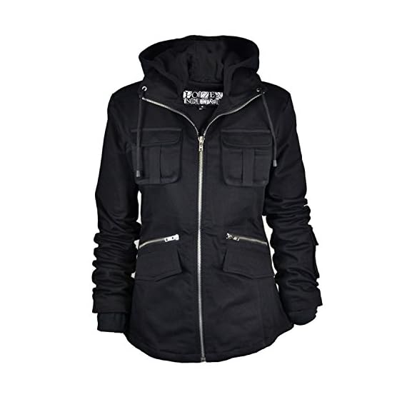 Ladies-Bella-Zip-Up-Hooded-Jacket-Coat