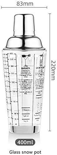 LKNJLL Cocktail Shaker Set Barkeeper Kit mit Zubehör Professionelle Bar Werkzeuge und Bambus Stehen (19 PCS), aus… – Bild 3