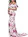 Saslax Women's Off Shoulder Maternity Slim Fit Gown for Photography Maxi Dress Khaki S