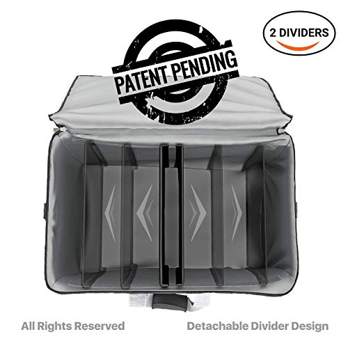 Insulated Food Delivery Bag Carrier with 2 Detachable dividers, 23"x15"x13" XXL, Waterproof and Leakproof Interior, Uber Eats Doordash Restaurant Catering - Thumbnail 2