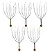 ROSENICE Scalp Massager 5pcs Hand Held Therapeutic Head Scratcher Steel Wire Head Massager with Wooden Handle for Home Spa Relief and Relaxation