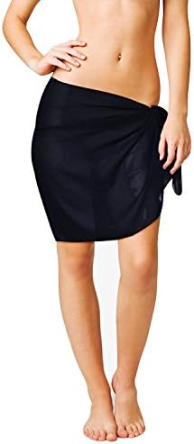 Swimwear Swimsuit Cover ups Sarong Dress Pareo Bikini Wrap Bathing Suit Plain (Navy Blue)