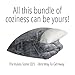 KULULU Travel Blanket and Pillow Set, Soft and Cozy Fleece Poncho with Pocket, Memory Foam Pillow for Extra Comfort, Portable with Luggage Strap, Perfect for Airplane Train Camping Car or Office