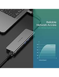 LENTION USB C 10-in-1 Hub with 4K HDMI, Card Readers, Gigabit Ethernet, Charging, USB 3.0 & 2.0, Aux Adapter Compatible MacBook Pro (Thunderbolt 3 Port), New Mac Air, Win Laptops, More (Space Gray)