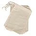Ling's moment 25pcs 5x7 Inch Natural Clear Cotton Muslin Favor Bags for Wedding Bridal Shower Bachelorette Party Favor Gifts